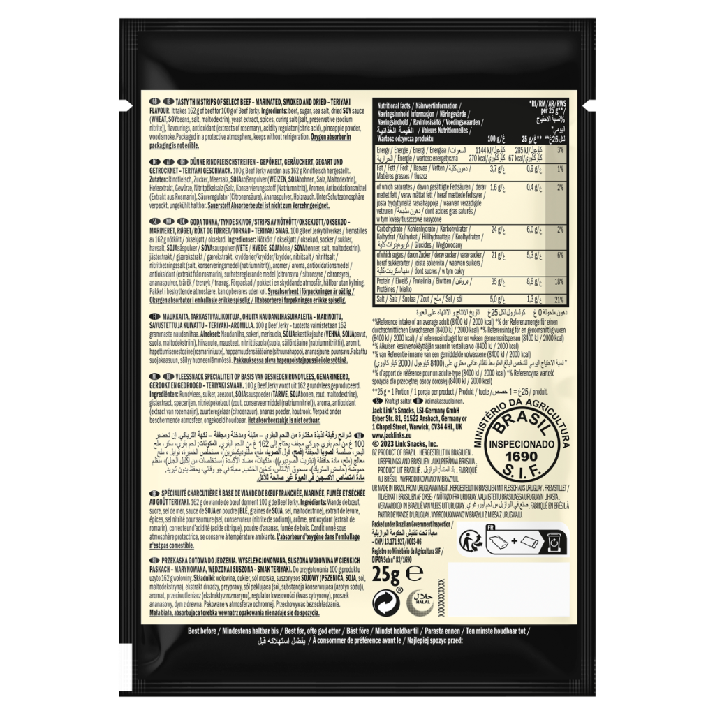 Jack Link’s Mr Beast Beef Jerky Teriyaki 25g