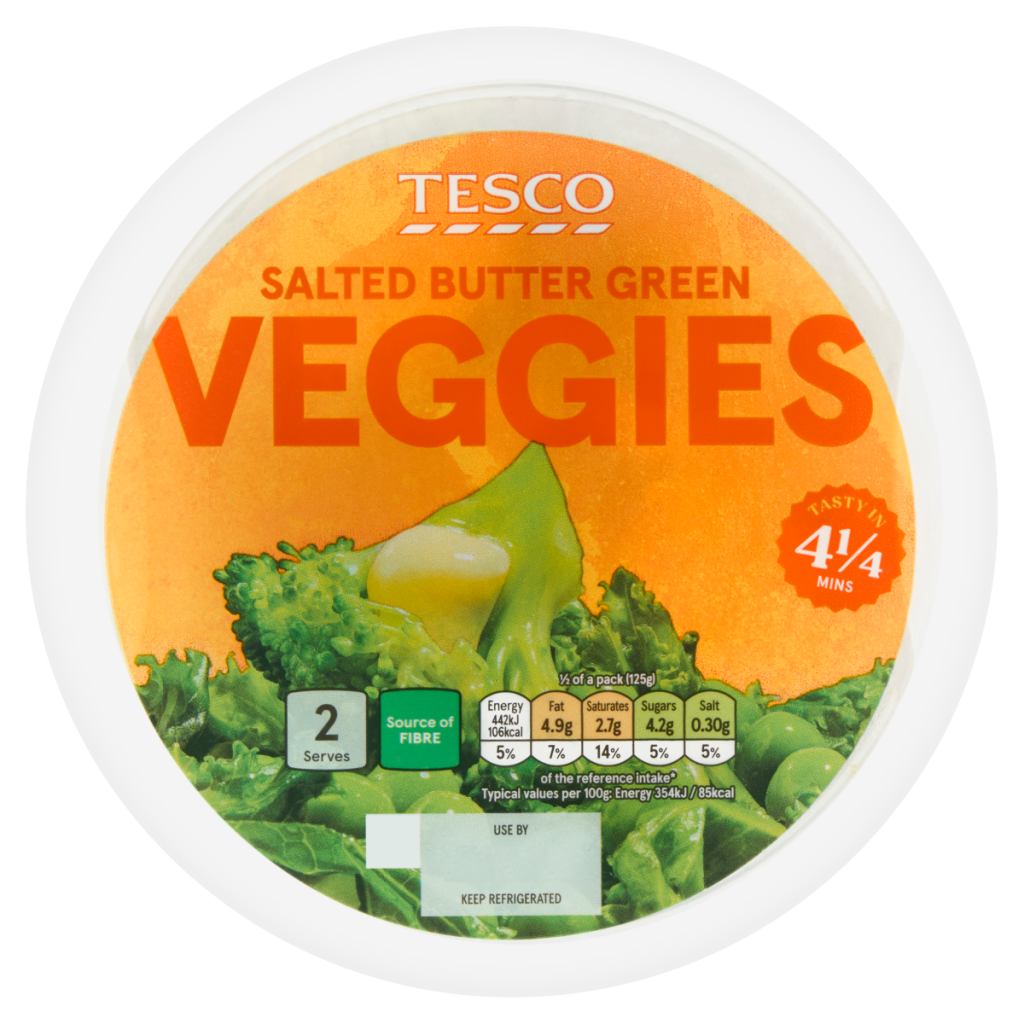 Tesco Salted Butter Green Veggies 250g
