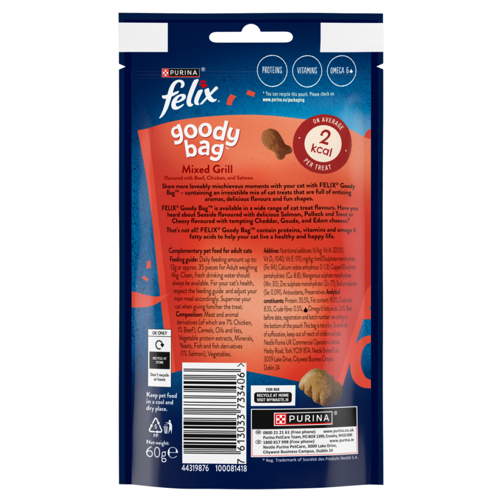 FELIX Goody Bag Mixed Grill Cat Treats 60g