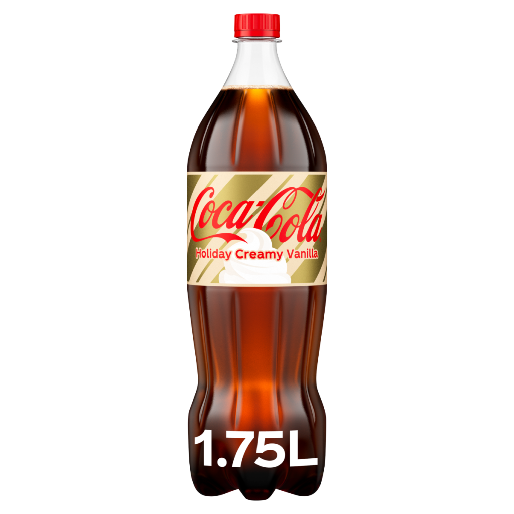 Coca-Cola Holiday Creamy Vanilla Soft Drink 1.75L Bottle
