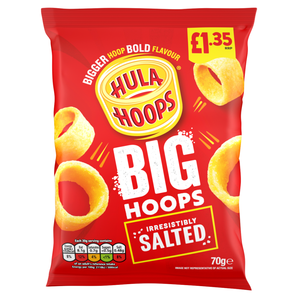 Hula Hoops Irresistibly Salted Big Hoops 70g