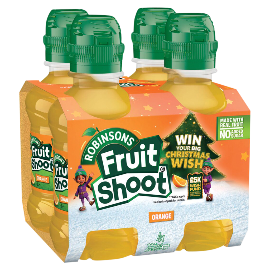 Robinsons Fruit Shoot Orange 4 x 200ml
