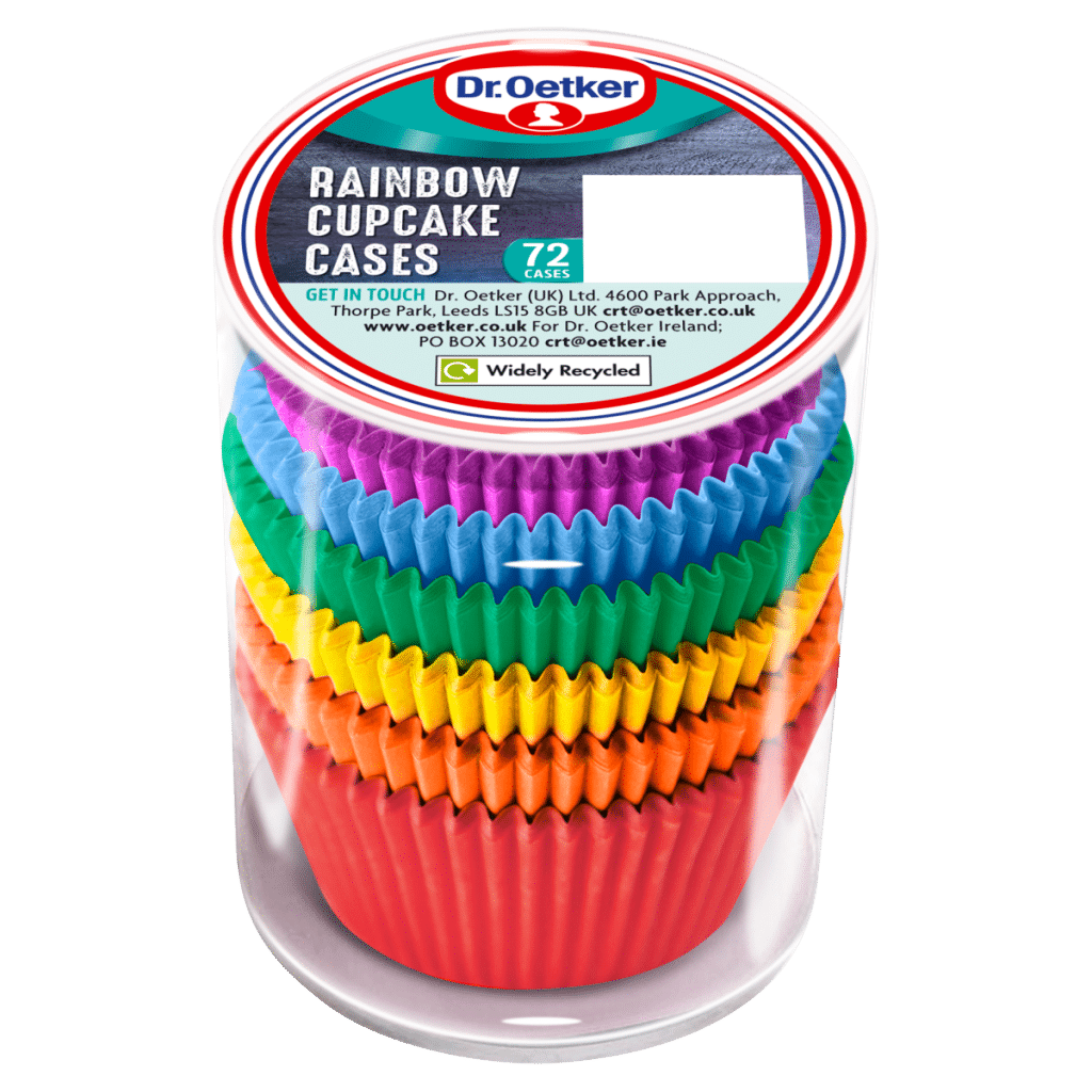 Dr. Oetker 72 Rainbow Cupcake Cases