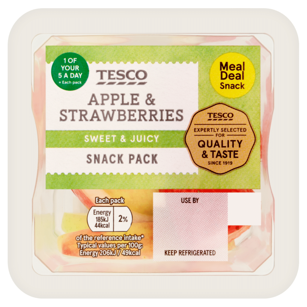 Tesco Apple & Strawberries Snack Pack 90g