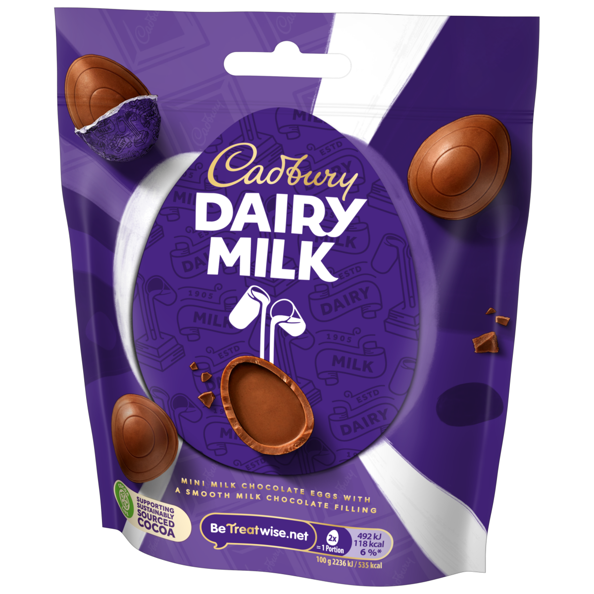 Cadbury Dairy Milk Filled Egg Milk Chocolate Chocolate Eggs Mini 77g