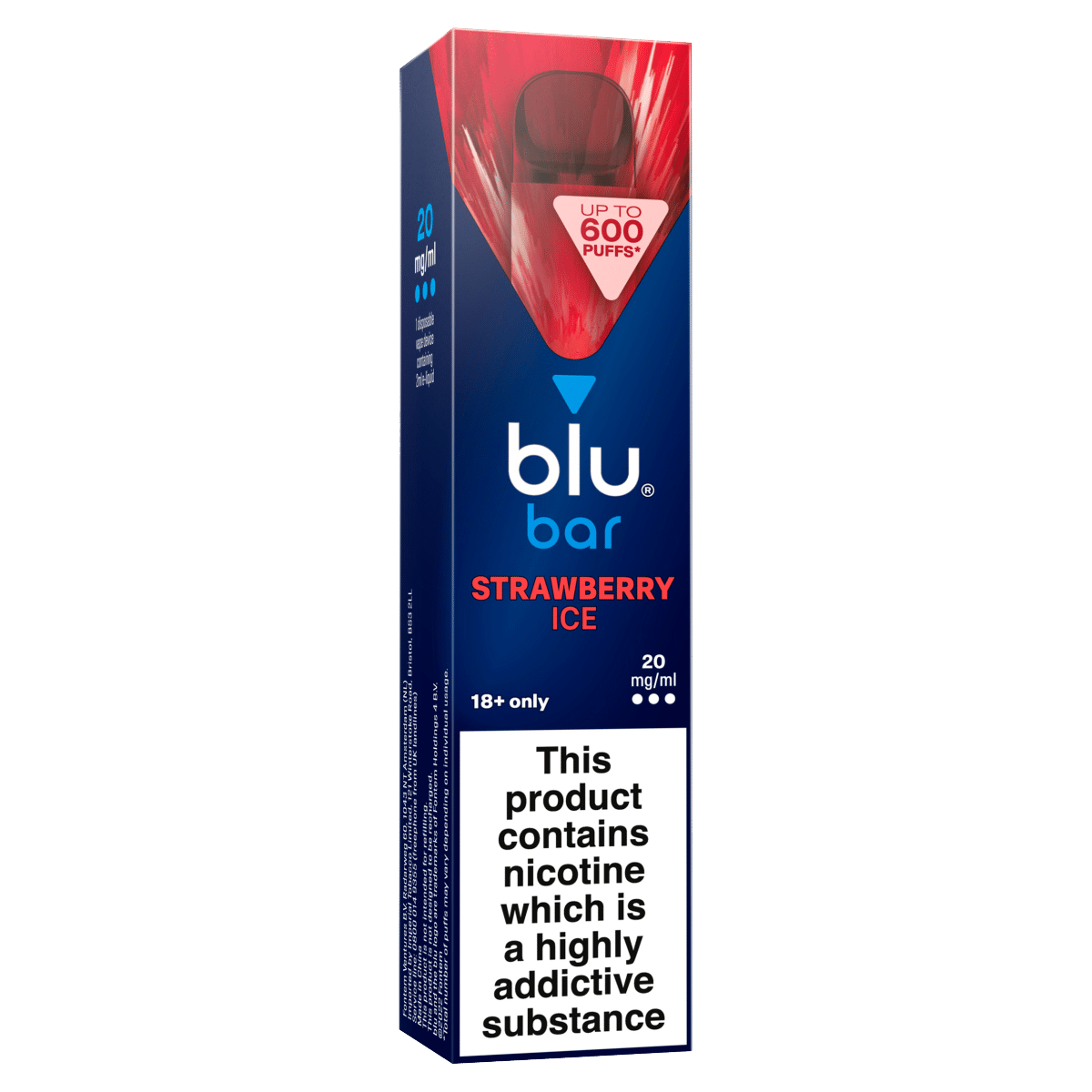 blu bar Strawberry Ice Disposable Vape 20mg/ml