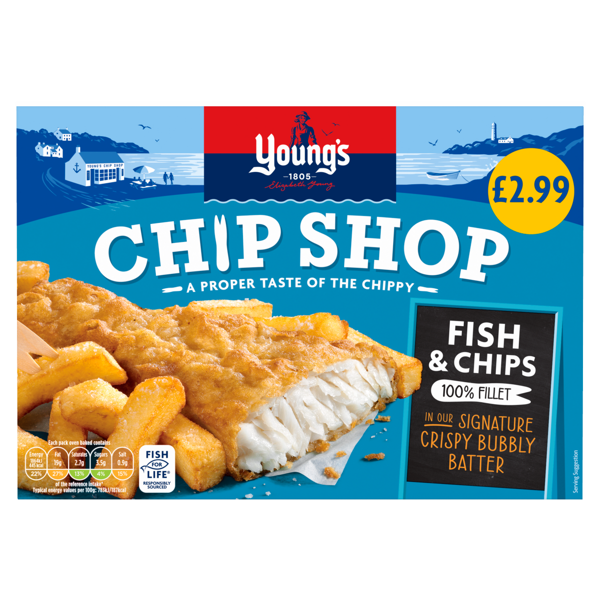 Young’s Chip Shop Fish & Chips 100% Fillet 300g