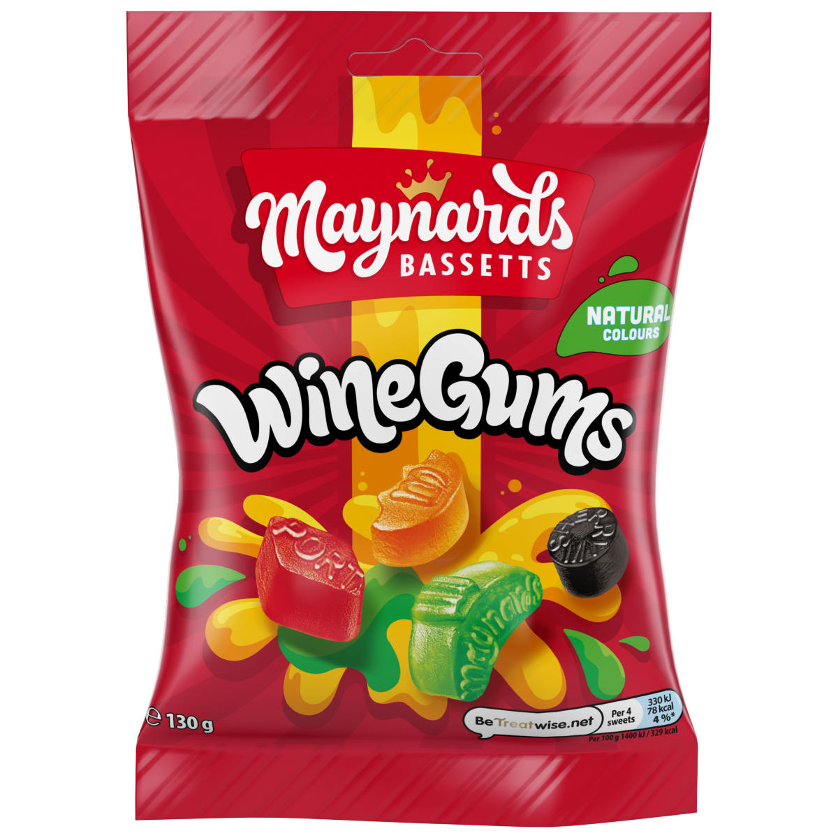 Maynards Bassetts Wine Gums Sweets Sharing Bag 130g