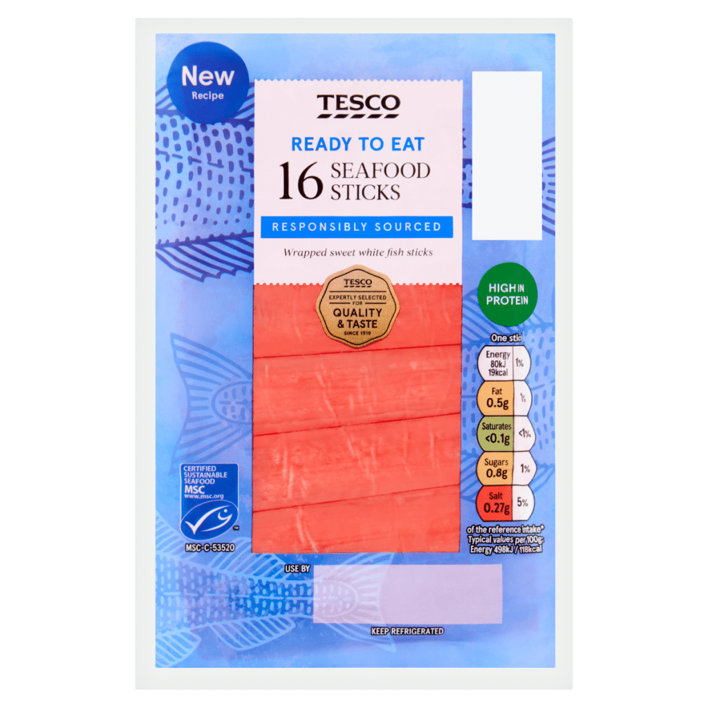 Tesco 16 Seafood Sticks 250g