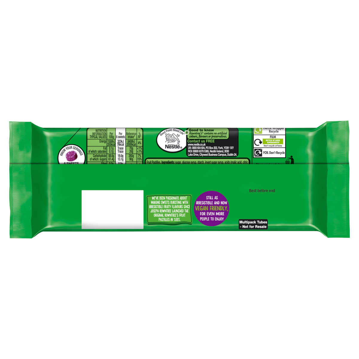 Rowntrees Fruit Pastilles 3 x 42.8g (128.4g)