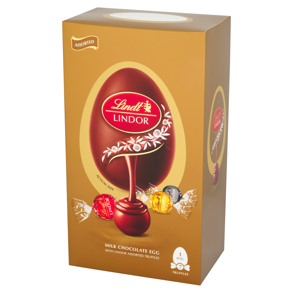 Lindt LINDOR MILK CHOCOLATE EGG WITH LINDOR ASSORTED TRUFFLES 183g