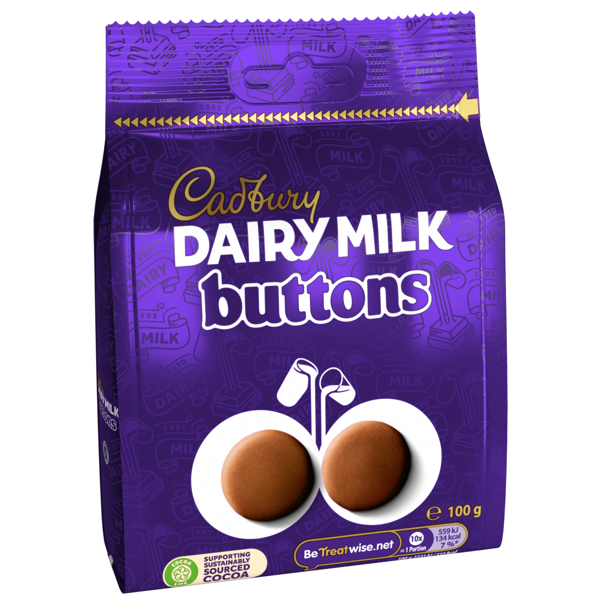 Cadbury Dairy Milk Buttons Chocolate Pieces 100 Gr