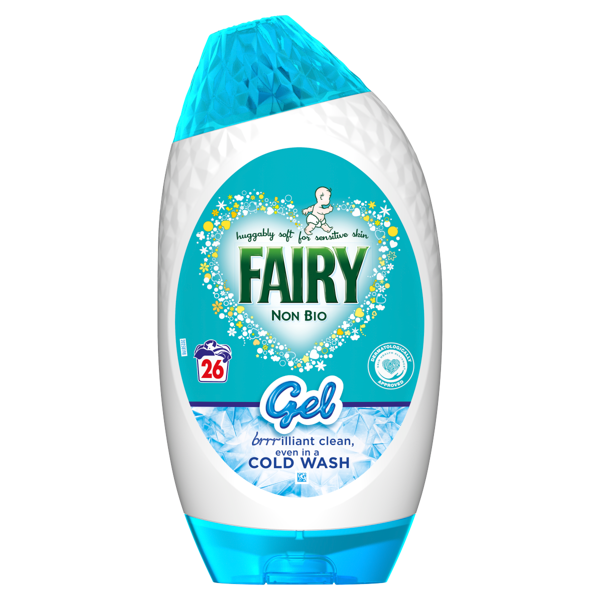 Fairy Non Bio Detergent Gel,26 Washes 858 ml, Sensitive skin
