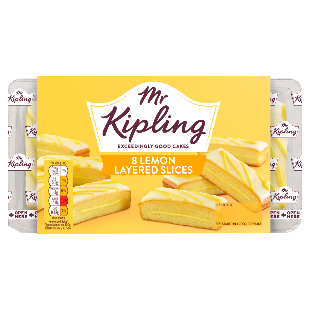 Mr Kipling 8 Lemon Layered Slices