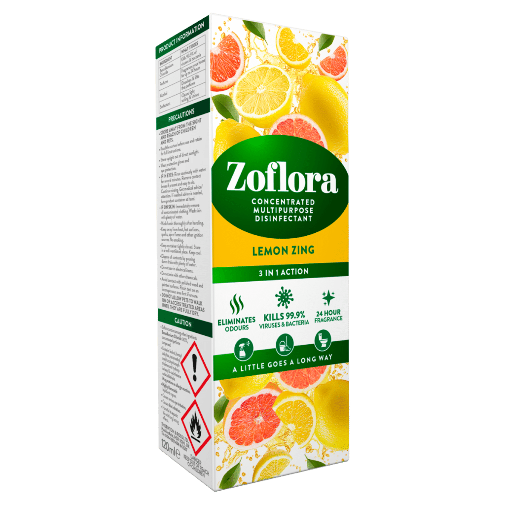 Zoflora Concentrated Multipurpose Disinfectant Lemon Zing 120ml