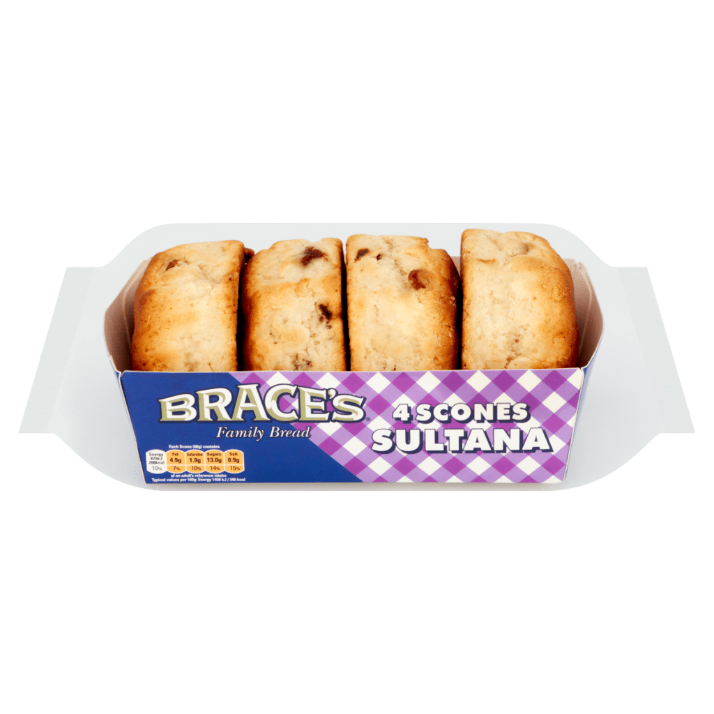 Brace’s Family Bread 4 Sultana Scones