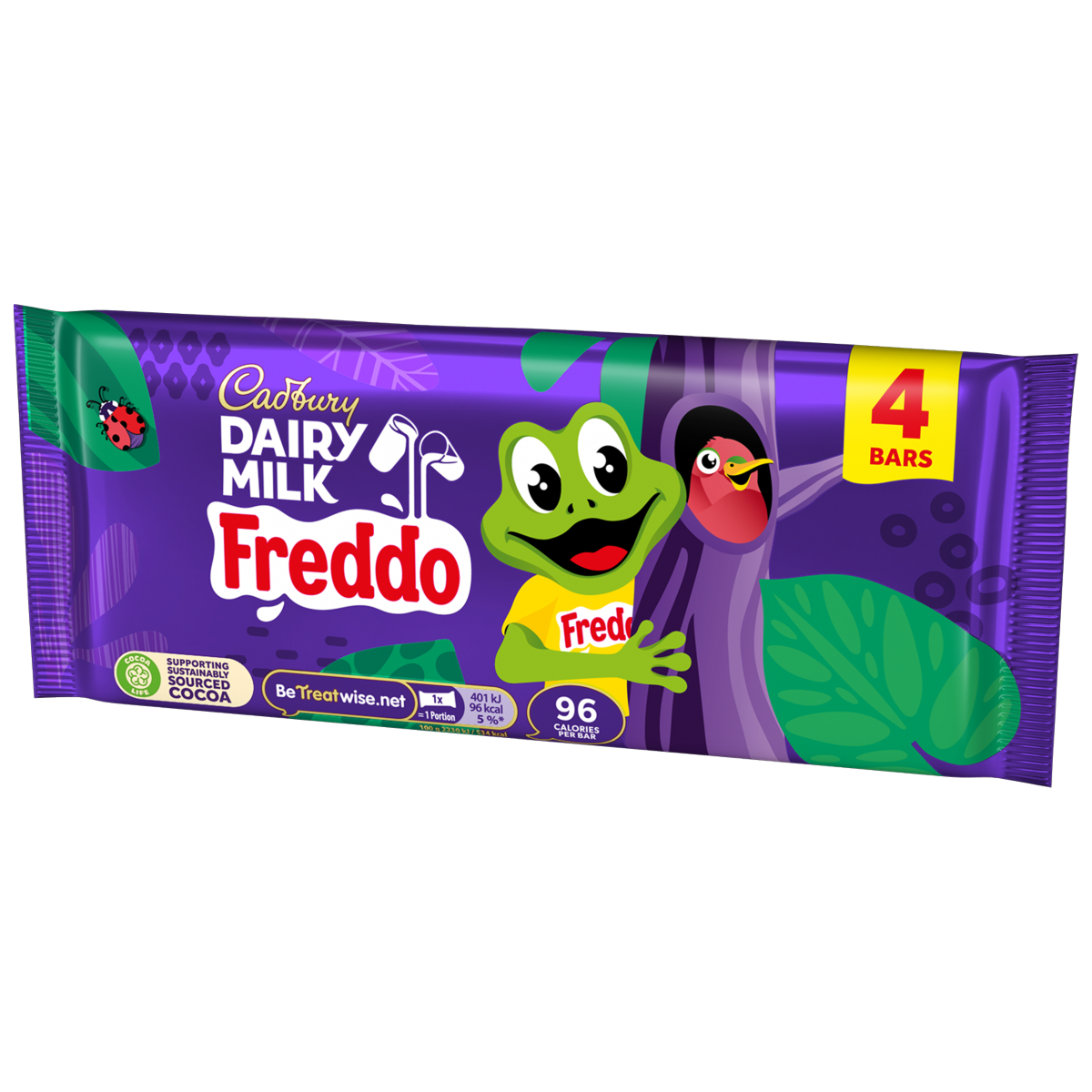 Cadbury Dairy Milk Freddo Chocolate Bar 4 Pack Multipack 72g (4 x 18g)