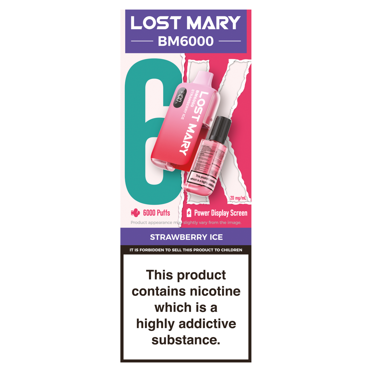 Lost Mary BM6000 Strawberry Ice 20mg/ml