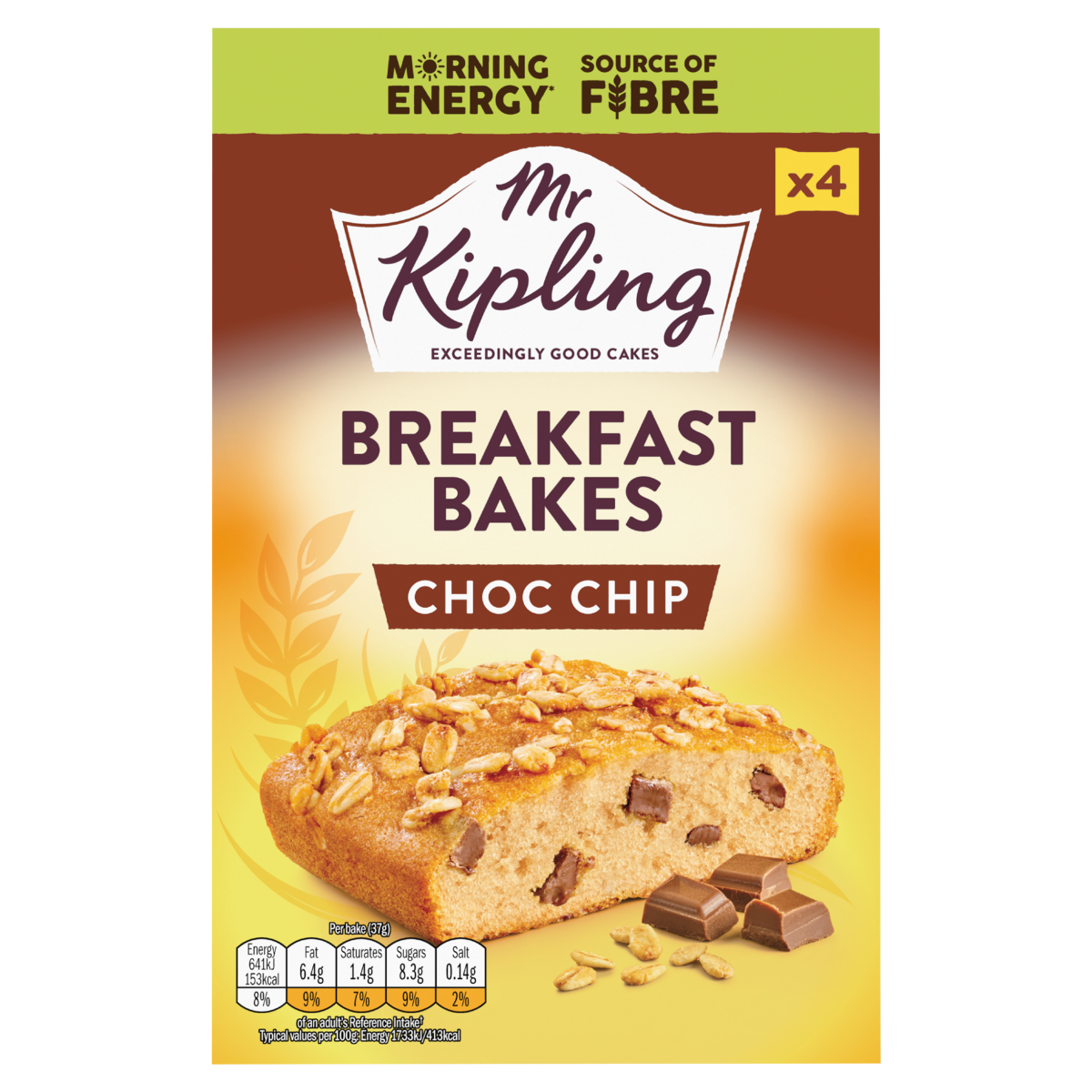 Mr Kipling 4 Breakfast Bakes Choc Chip