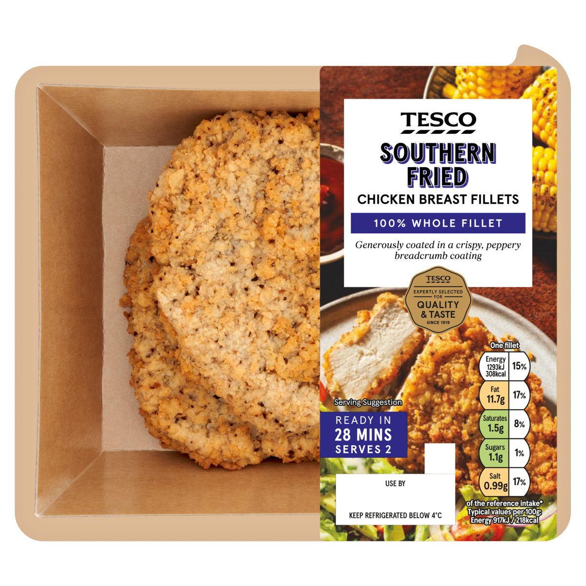 Tesco Southern Fried Chicken Breast Fillets 350g