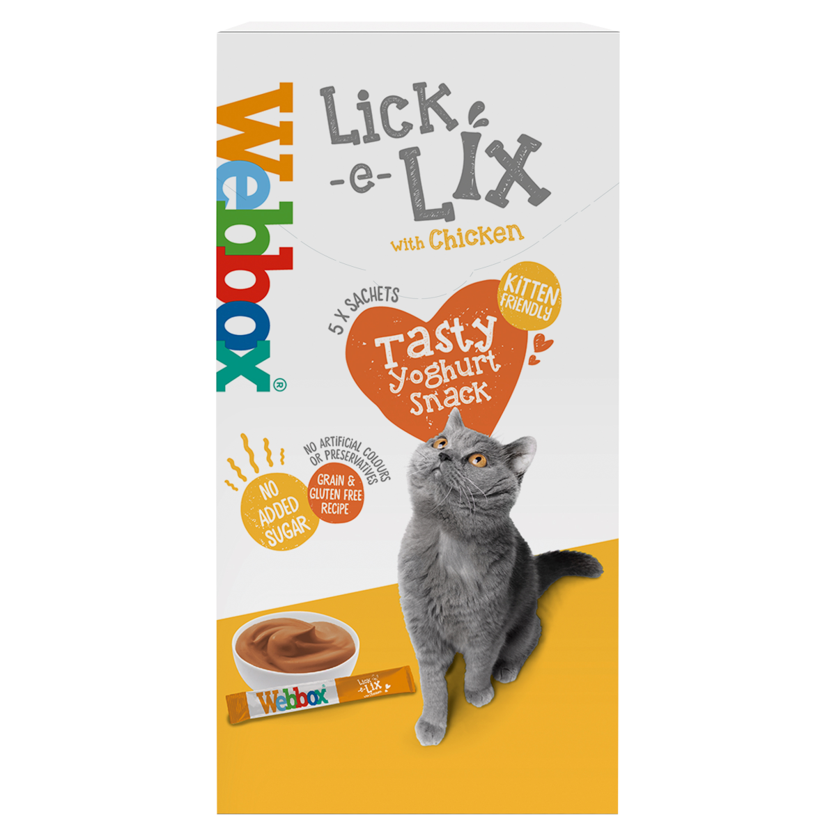 Webbox Lick-e-Lix with Chicken Tasty Yoghurty Treat 5 x 15g