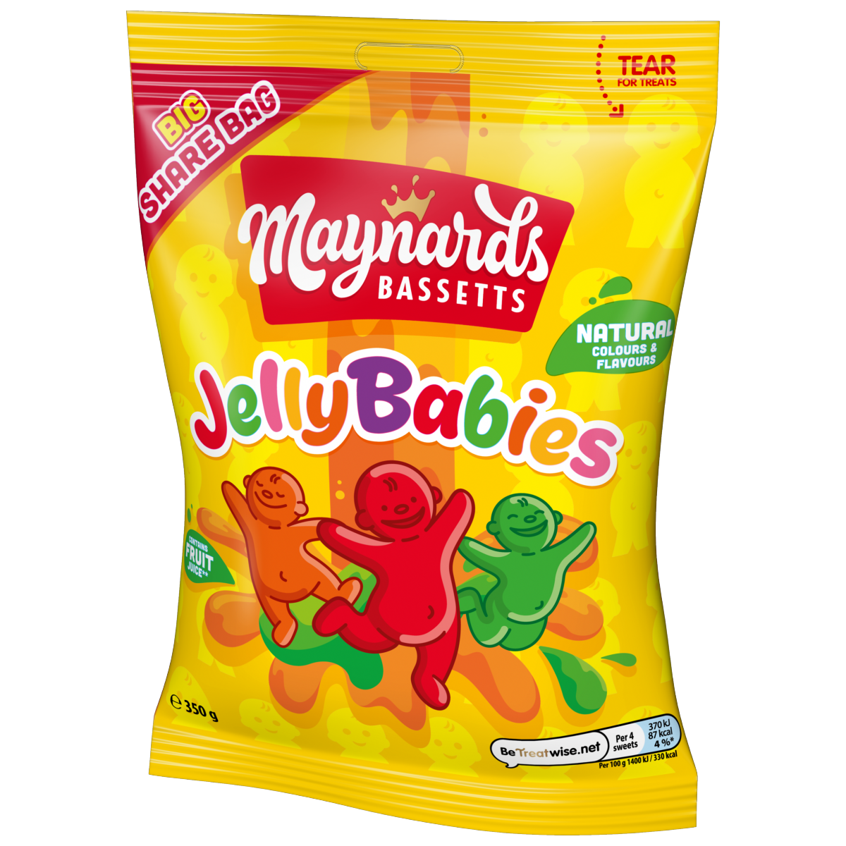 Maynards Bassetts Jelly Babies Sweets Sharing Bag 350g