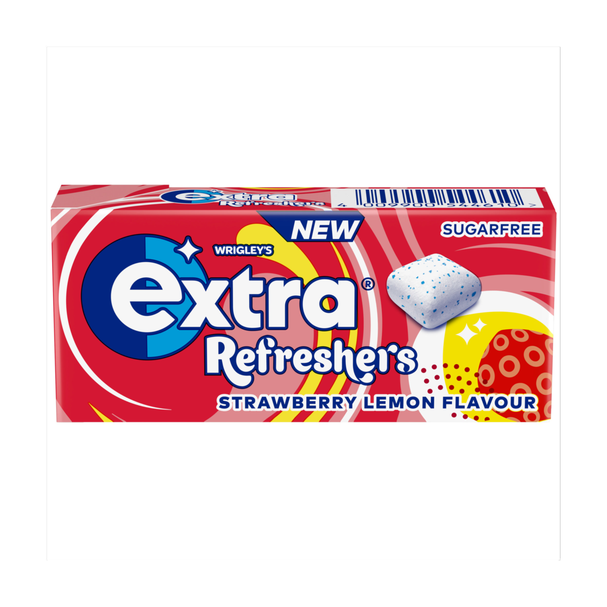 Extra Refreshers Strawberry Lemon Sugarfree Chewing Gum Handy Box 7 Pieces