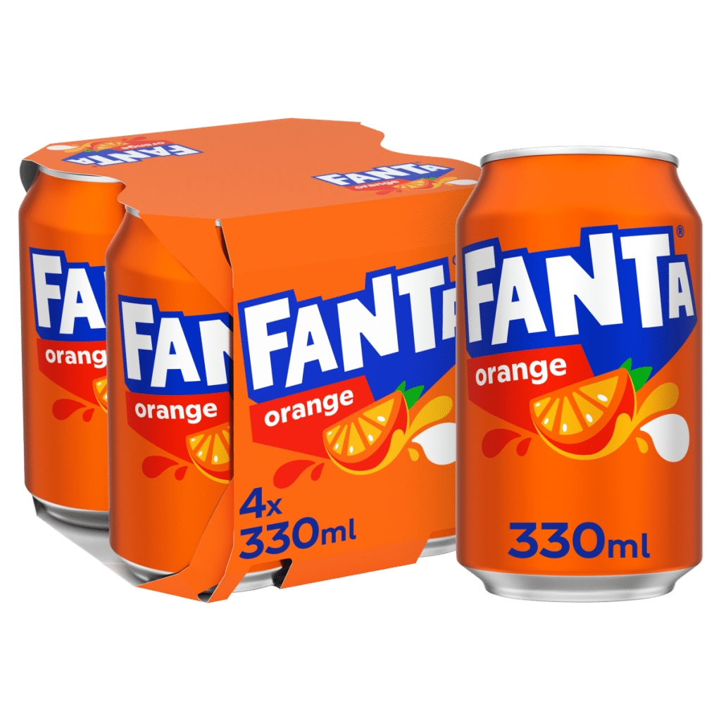 Fanta Orange 4 x 330ml Cans