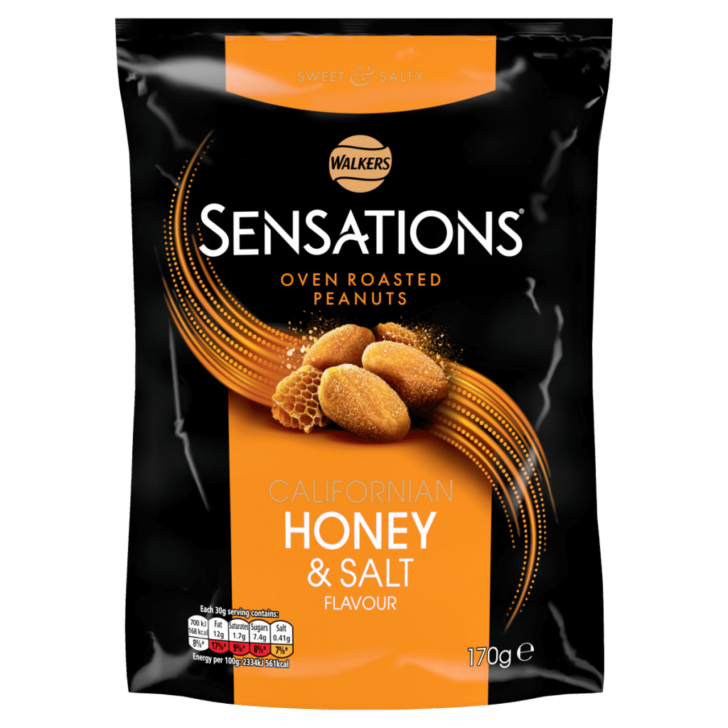 Sensations Californian Honey & Salt Roasted Peanuts Sharing Bag 170g