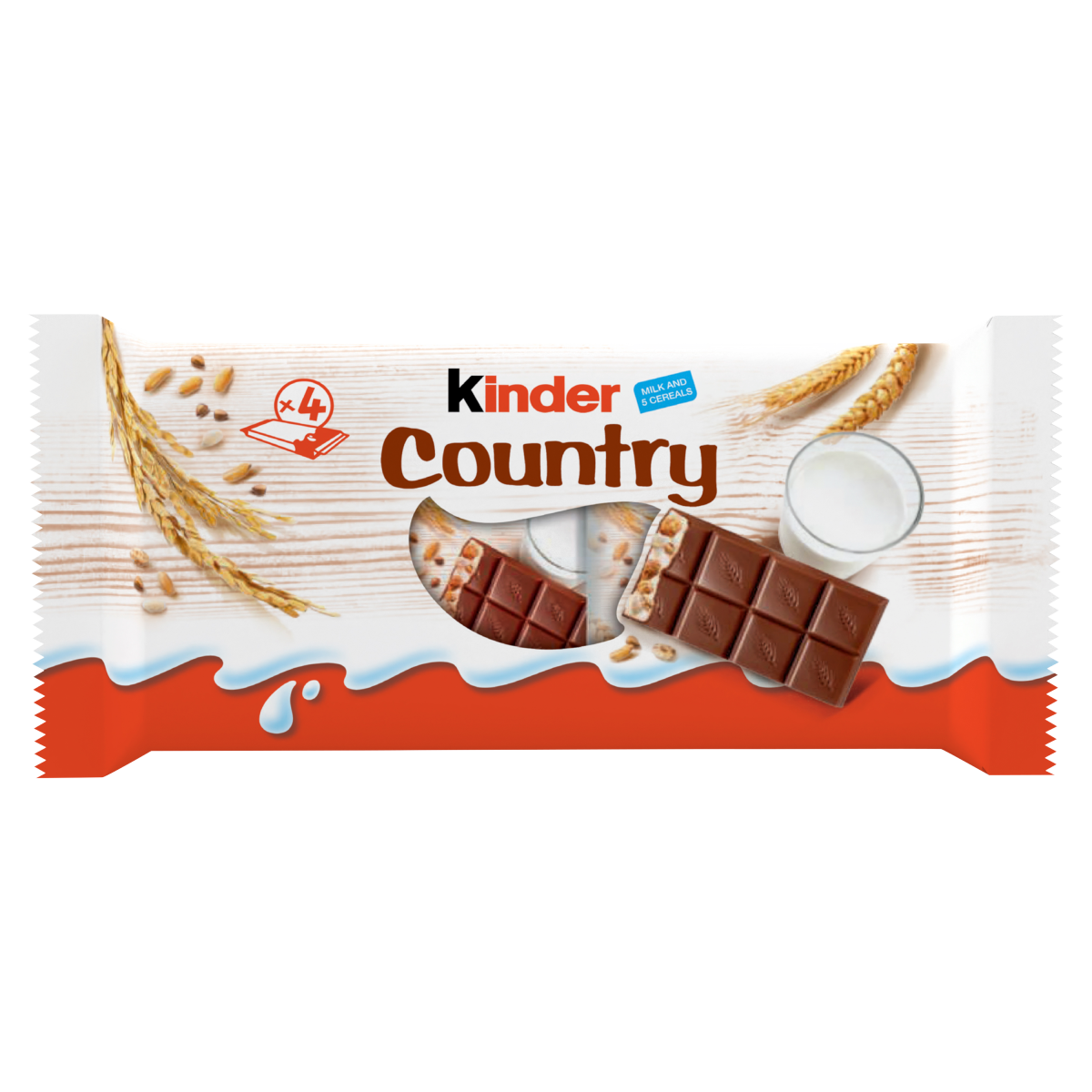 Kinder Milk and 5 Cereals Country 4 x 23.5g (94g)
