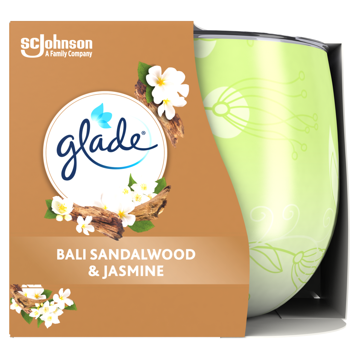 Glade Sleeved Candle Air Freshener Bali Sandalwood 120g