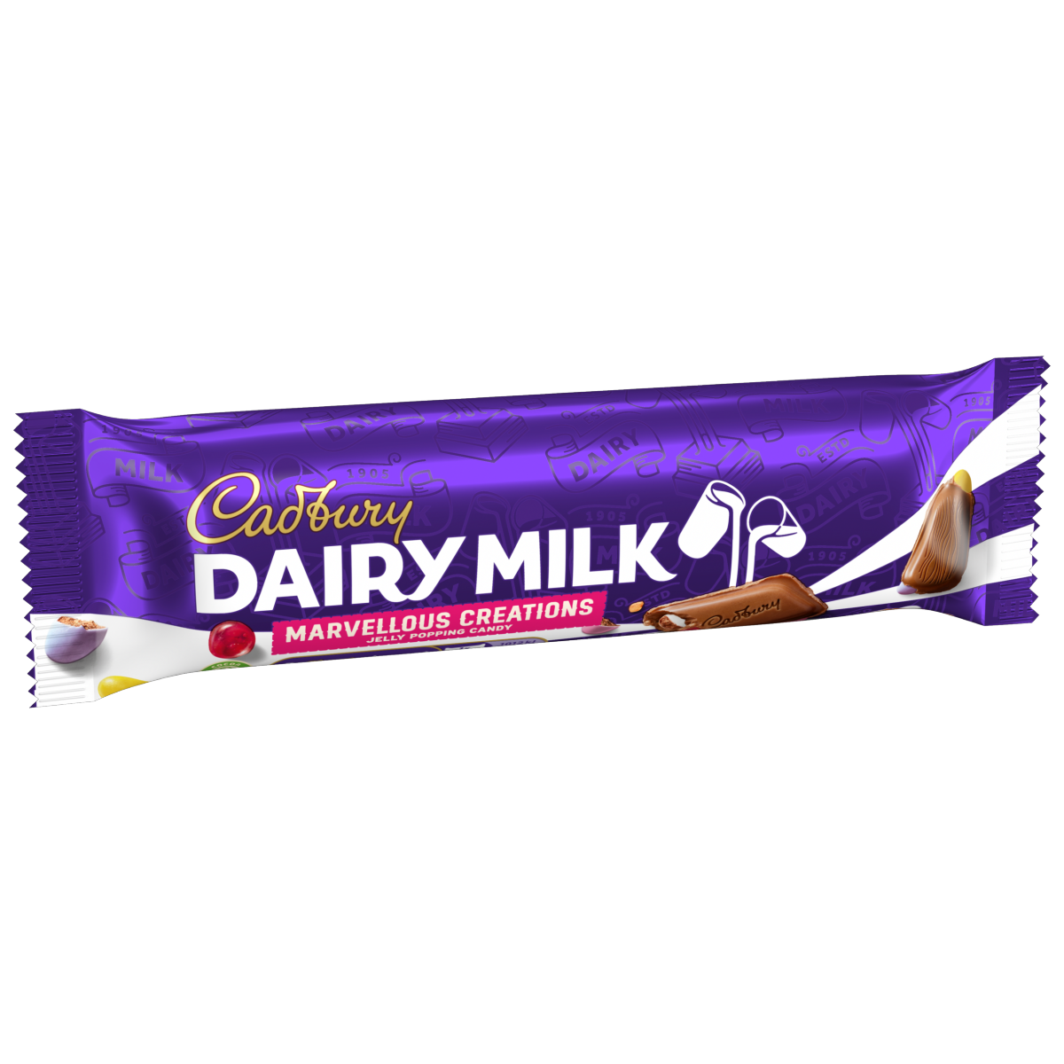 Cadbury Dairy Milk Chocolate Marvellous Creations Jelly Popping Candy Bar 47g
