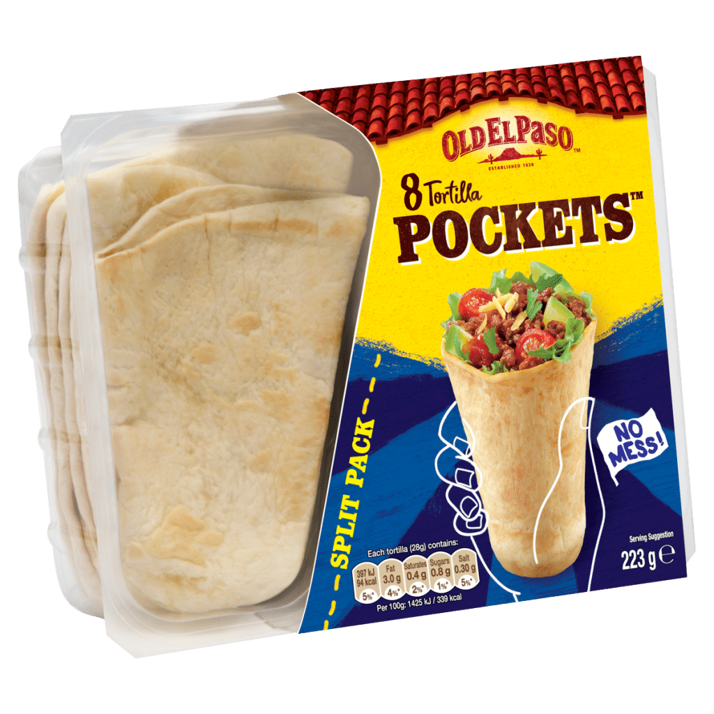 Old El Paso 8 Tortilla Pockets 223g