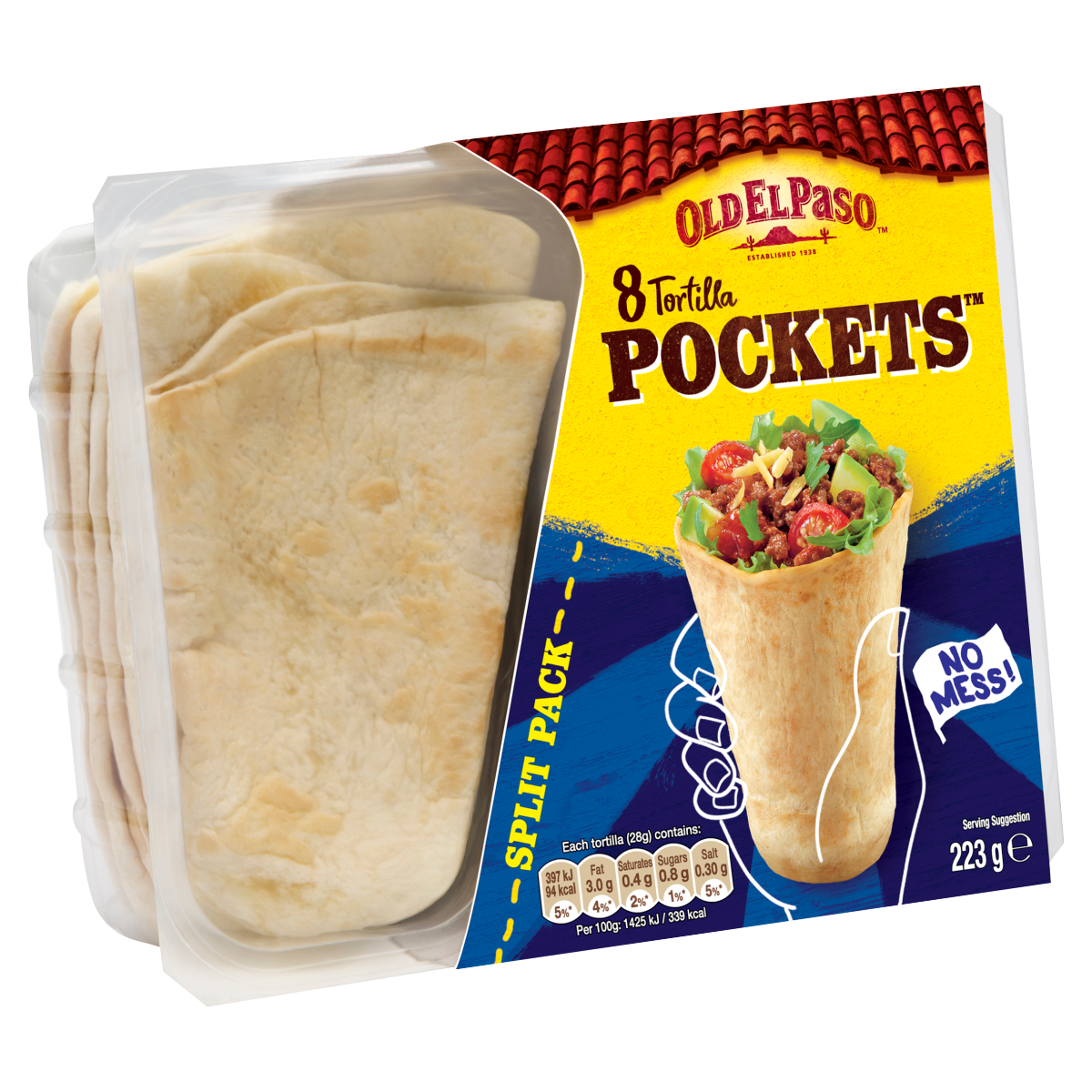 Old El Paso 8 Tortilla Pockets 223g