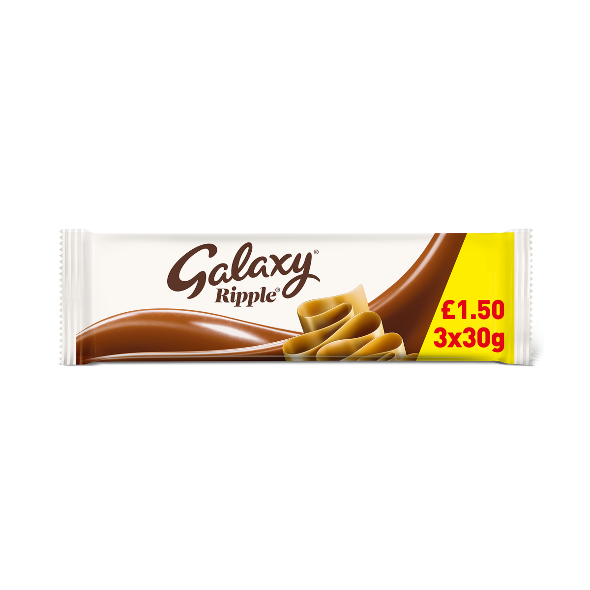 Galaxy Ripple Milk Chocolate Snack Bars Multipack £1.50 PMP 3x30g