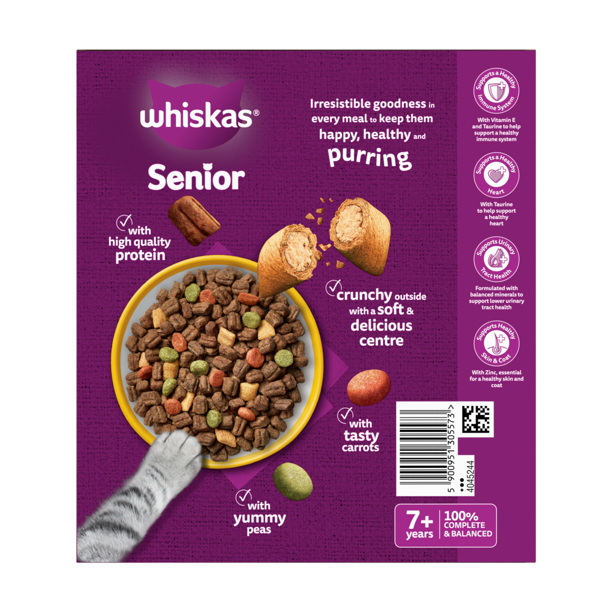 WHISKAS Senior 7+ Dry CHICKEN Cat Food 800g