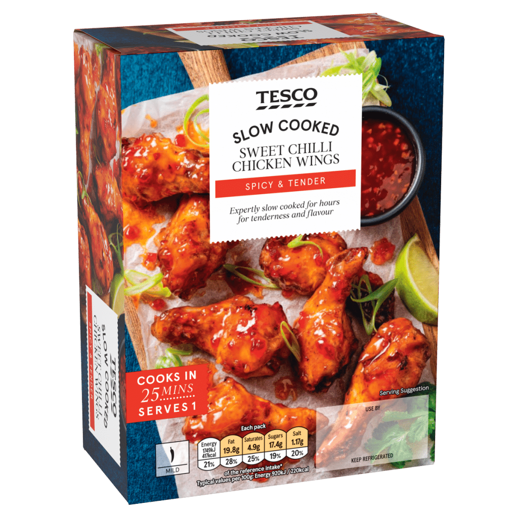 Tesco Slow Cooked Sweet Chilli Chicken Wings 310g