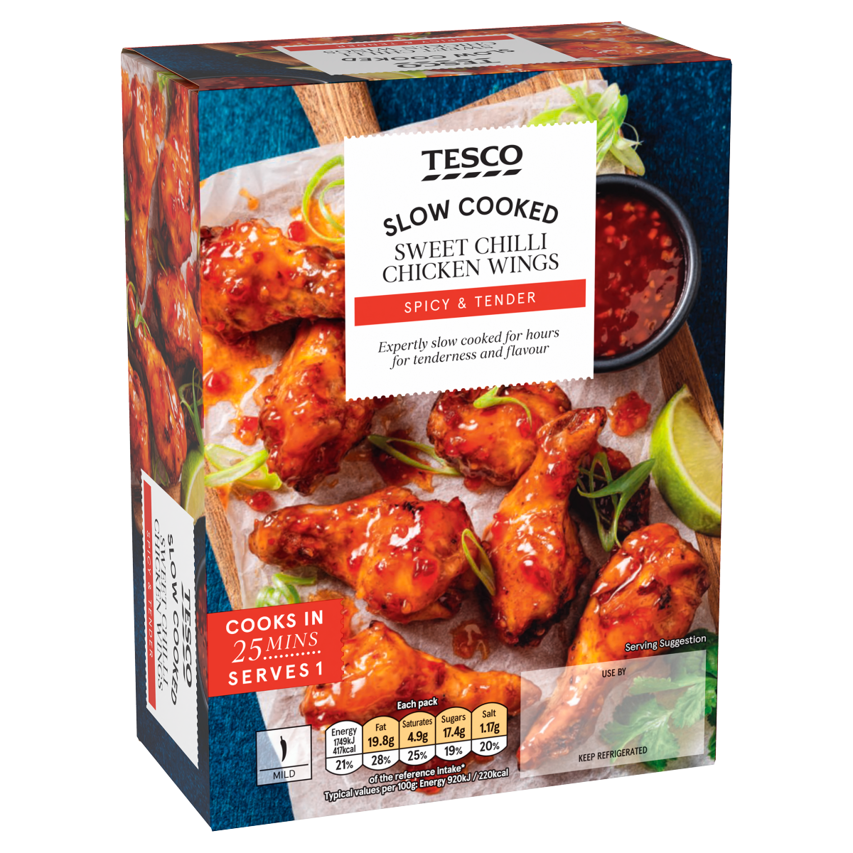 Tesco Slow Cooked Sweet Chilli Chicken Wings 310g