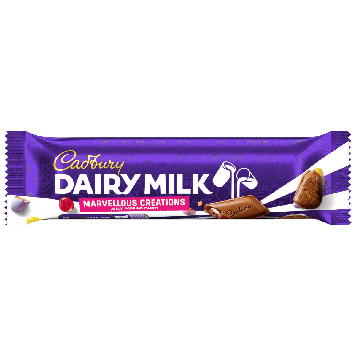 Cadbury Dairy Milk Chocolate Marvellous Creations Jelly Popping Candy Bar 47g