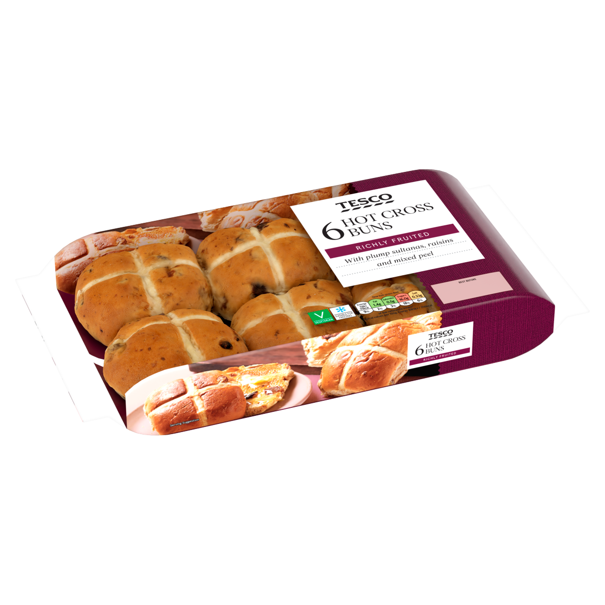 Tesco 6 Hot Cross Buns