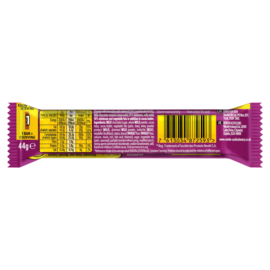 Yorkie Raisin & Biscuit 44g