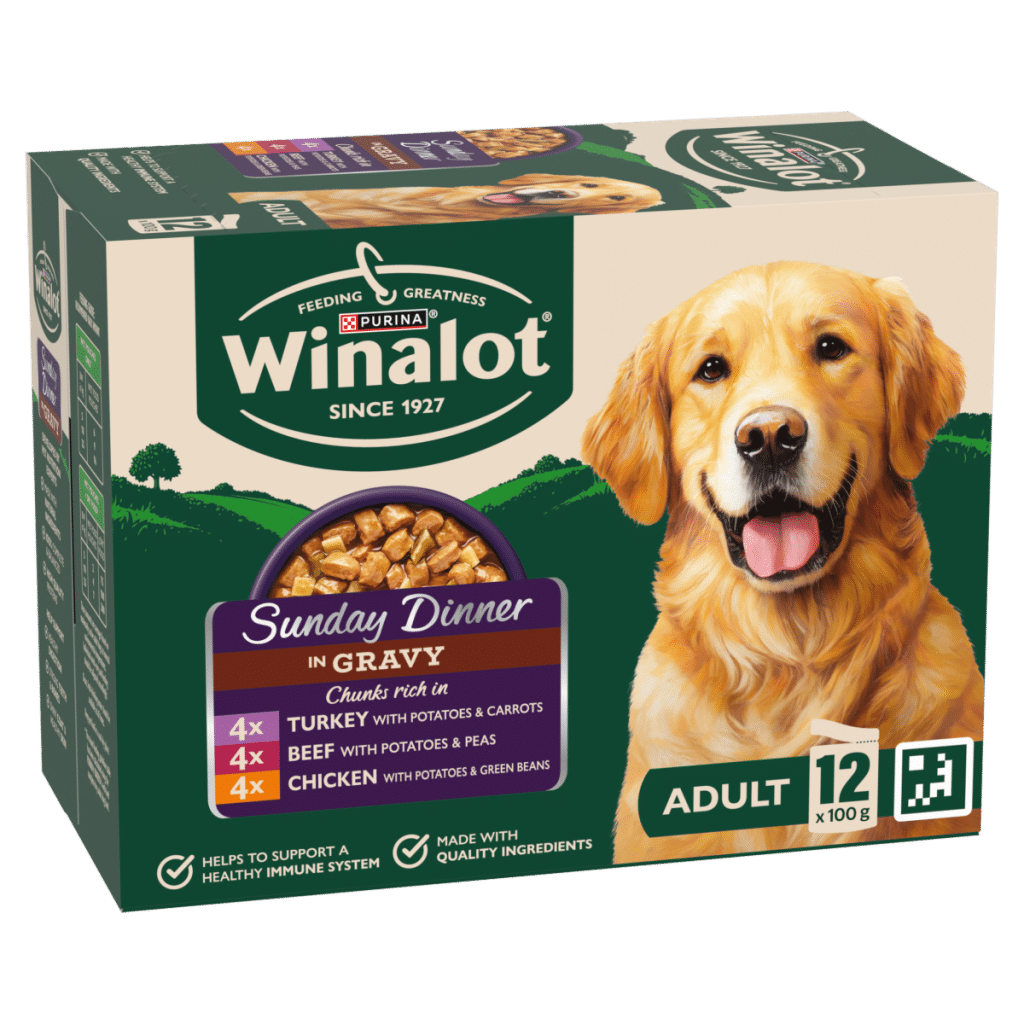 WINALOT Sunday Dinner Mixed in Gravy Wet Dog Food 12x100g