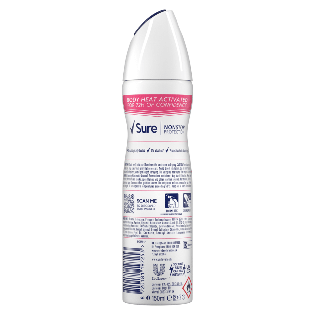 Sure Nonstop Protection Anti-Perspirant Aerosol Bright Bouquet 150 ml