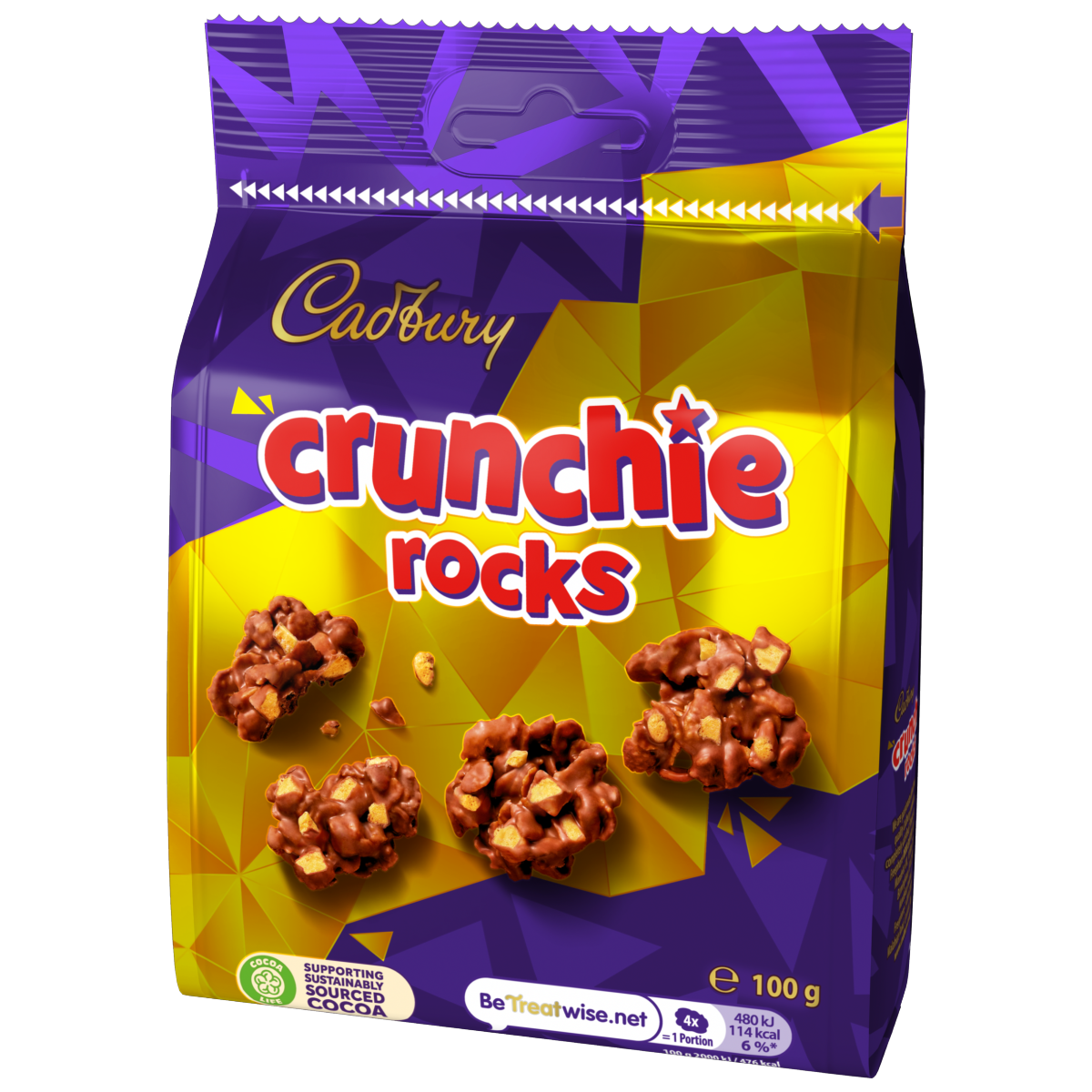 Cadbury Crunchie Rocks Chocolate Bag 100g