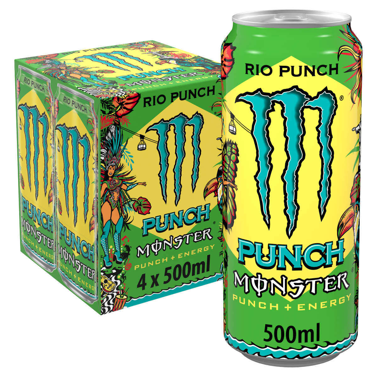 Monster Energy Drink Rio Punch 4 x 500ml