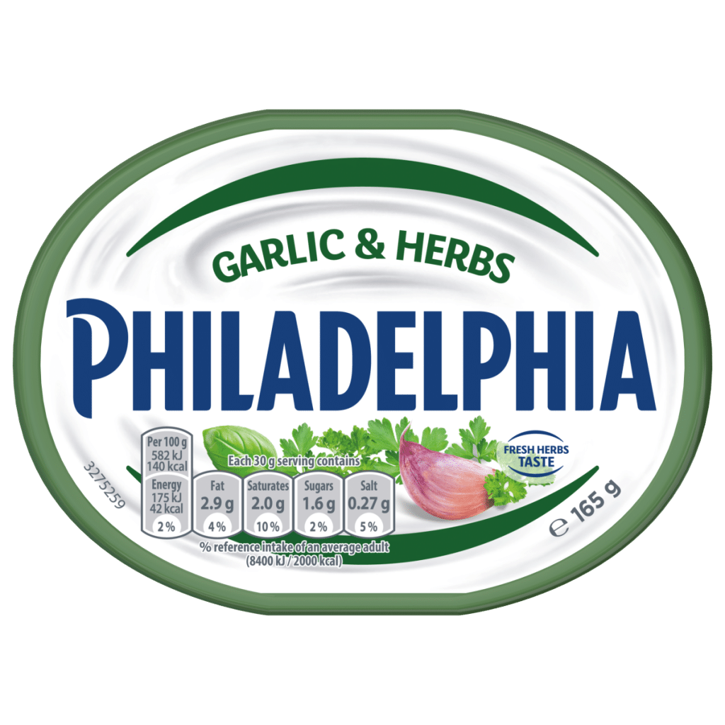 Philadelphia Garlic & Herbs Soft Cream Cheese 165g