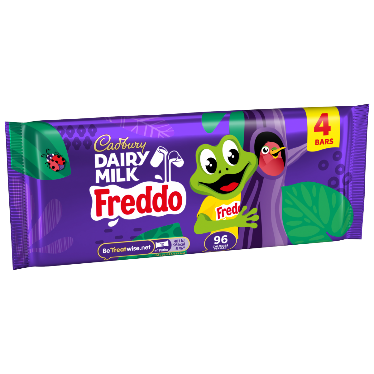 Cadbury Dairy Milk Freddo Chocolate Bar 4 Pack Multipack 72g (4 x 18g)