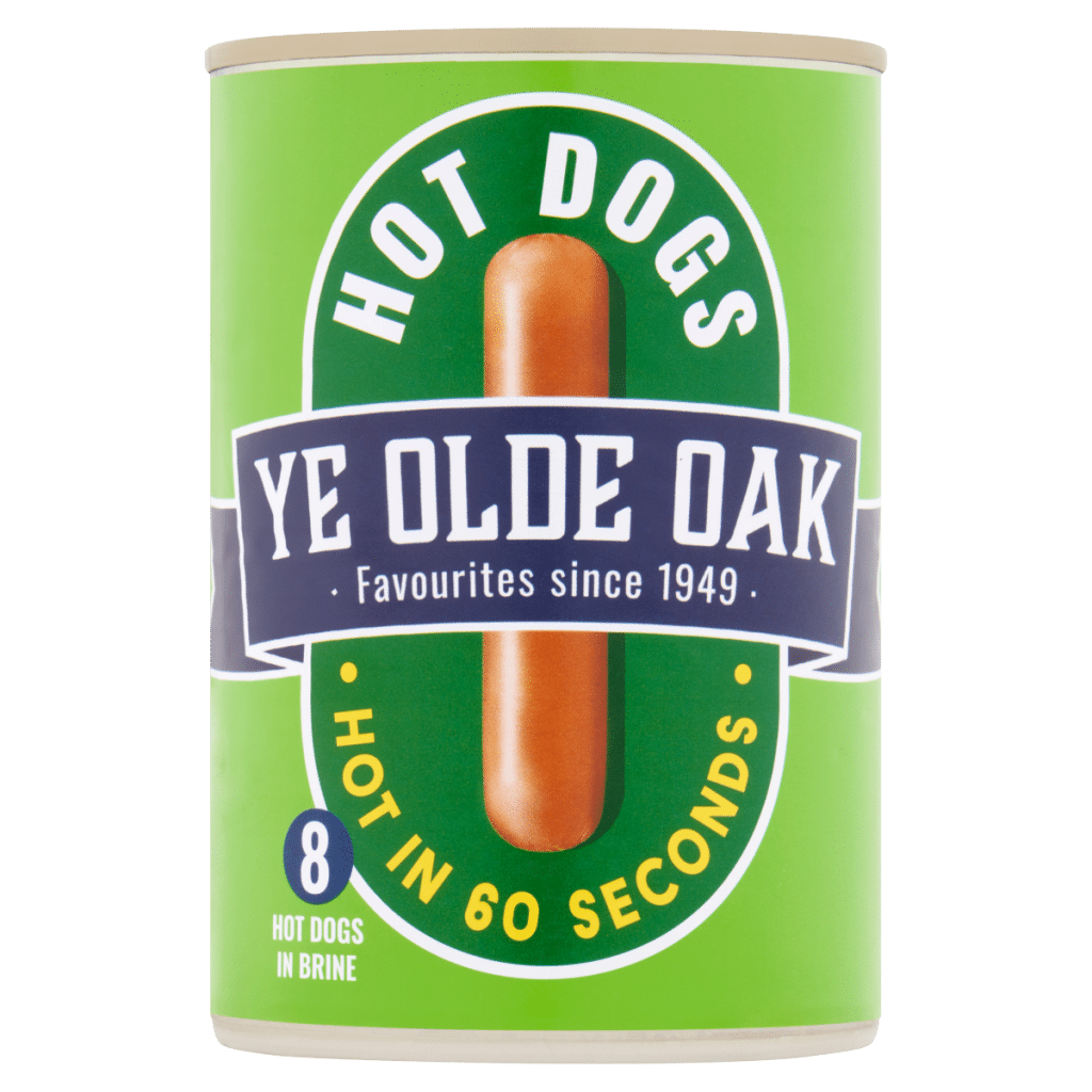 Ye Olde Oak 8 Hot Dogs in Brine 400g