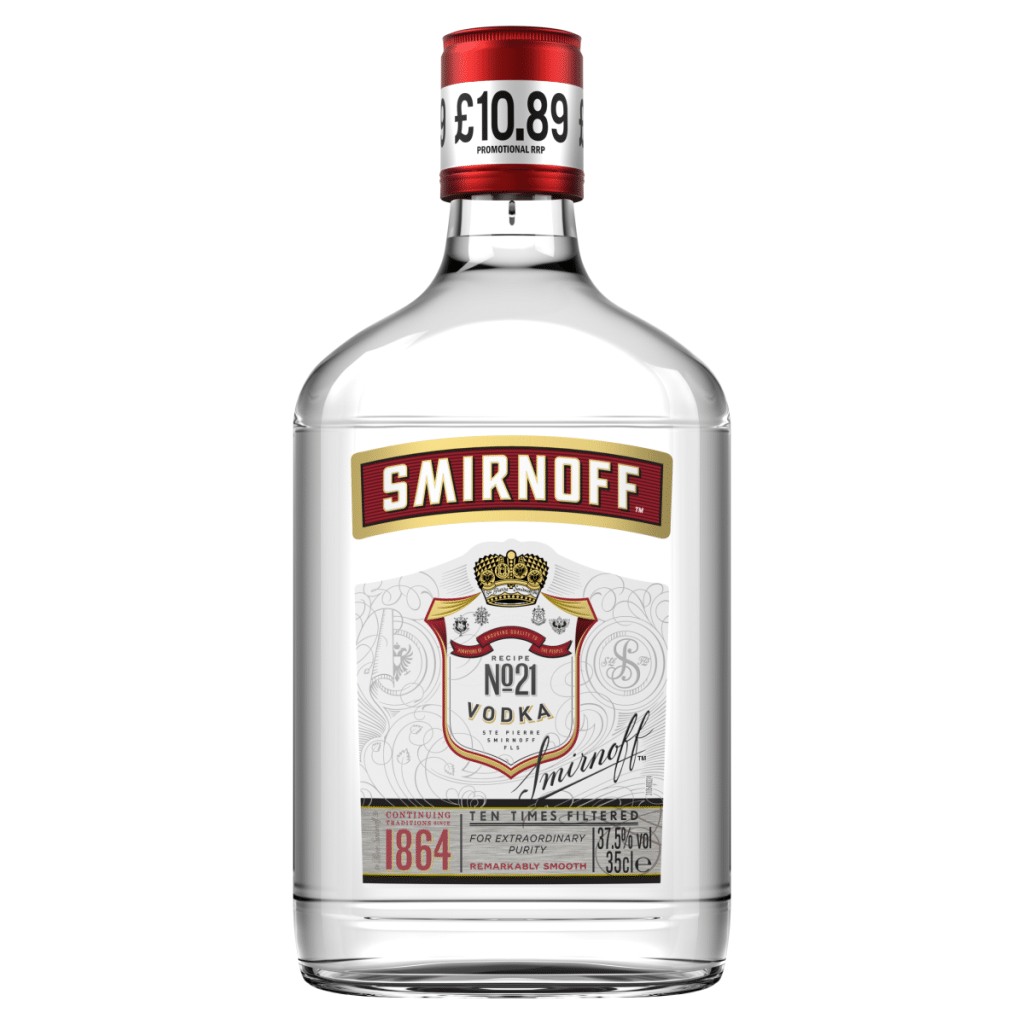 Smirnoff No.21 Vodka 37.5% vol 35cl Bottle PMP £10.89