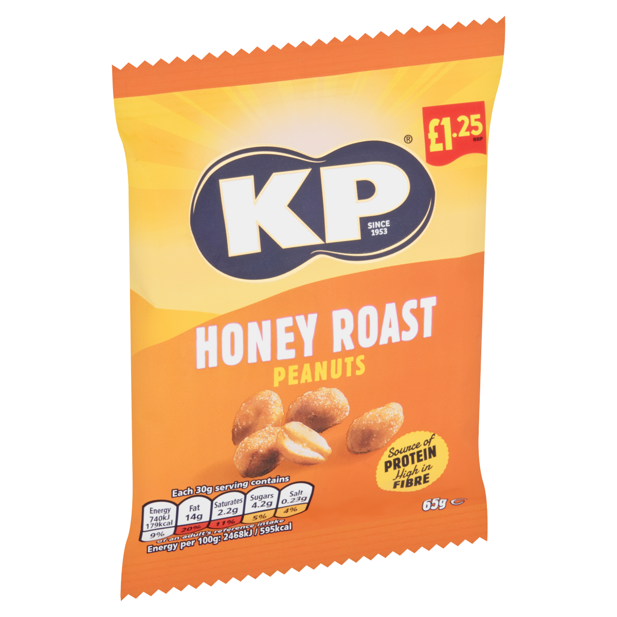 KP Honey Roast Peanuts 65g